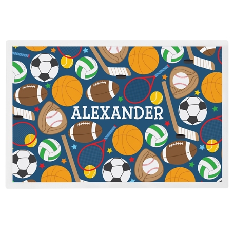 Tossed Print Personalized Tableware Placemat - Sports