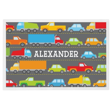 Tossed Print Personalized Tableware Placemat - Transportation