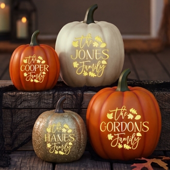 Light-Up Falling Leaves Pumpkin