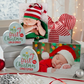 My First Christmas  Heart Frame