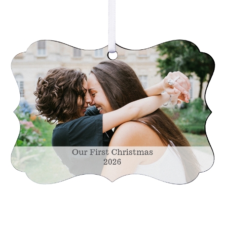 Picture-Perfect Photo with Message Scroll Ornament