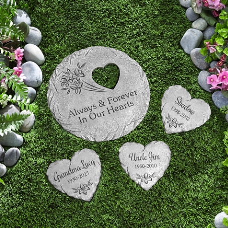In Our Hearts Sympathy Garden Stones