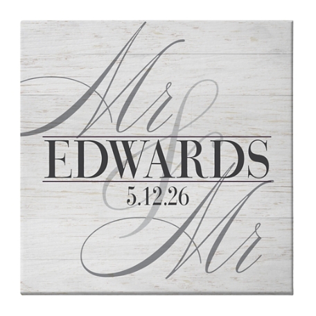 Happily Married Canvas - Mr & Mrs - 11x11