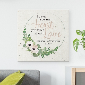 Heart is Filled with Love Canvas