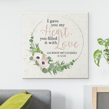 Heart is Filled with Love Canvas