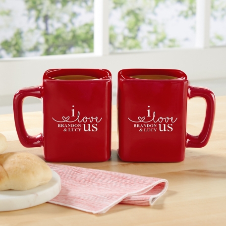 I Love Us Mug Set