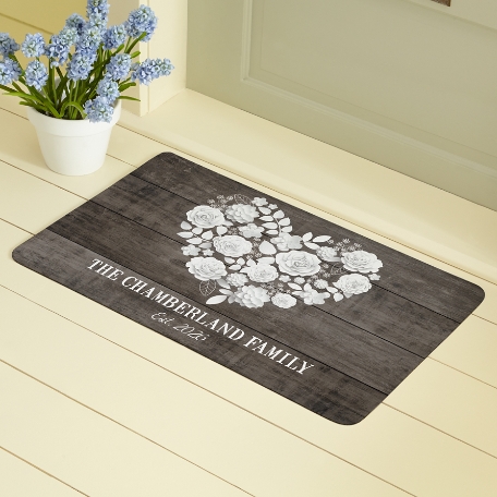 Rustic Floral Doormat