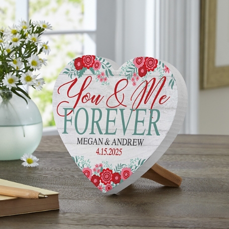 You & Me Forever Wood Heart