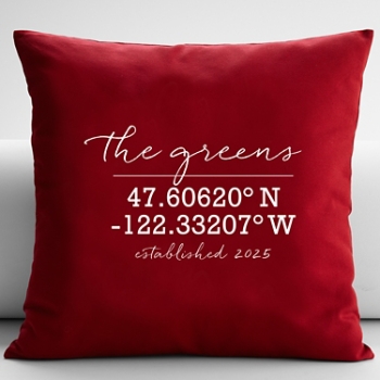 Our Home Coordinates Throw Pillow