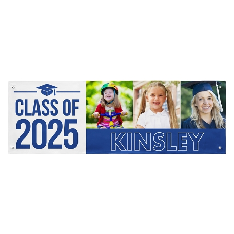 Way To Grow! Graduation Photo Banner -6ft- Blue