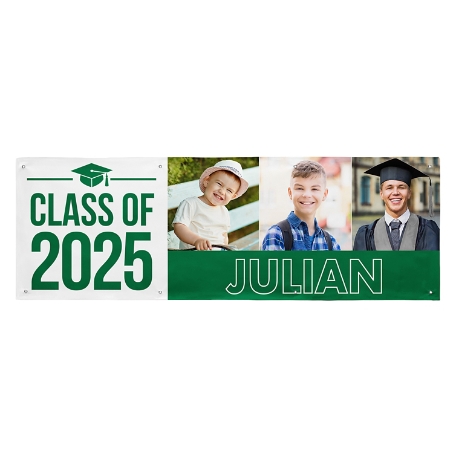 Way To Grow! Graduation Photo Banner-8ft - Green