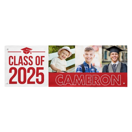 Way To Grow! Graduation Photo Banner -6ft- Red