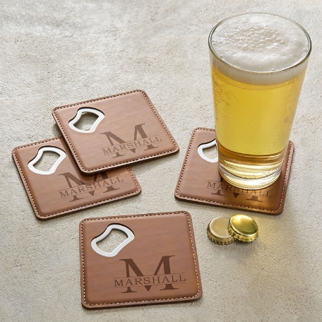Name & Initial Bottle Opening Coasters
