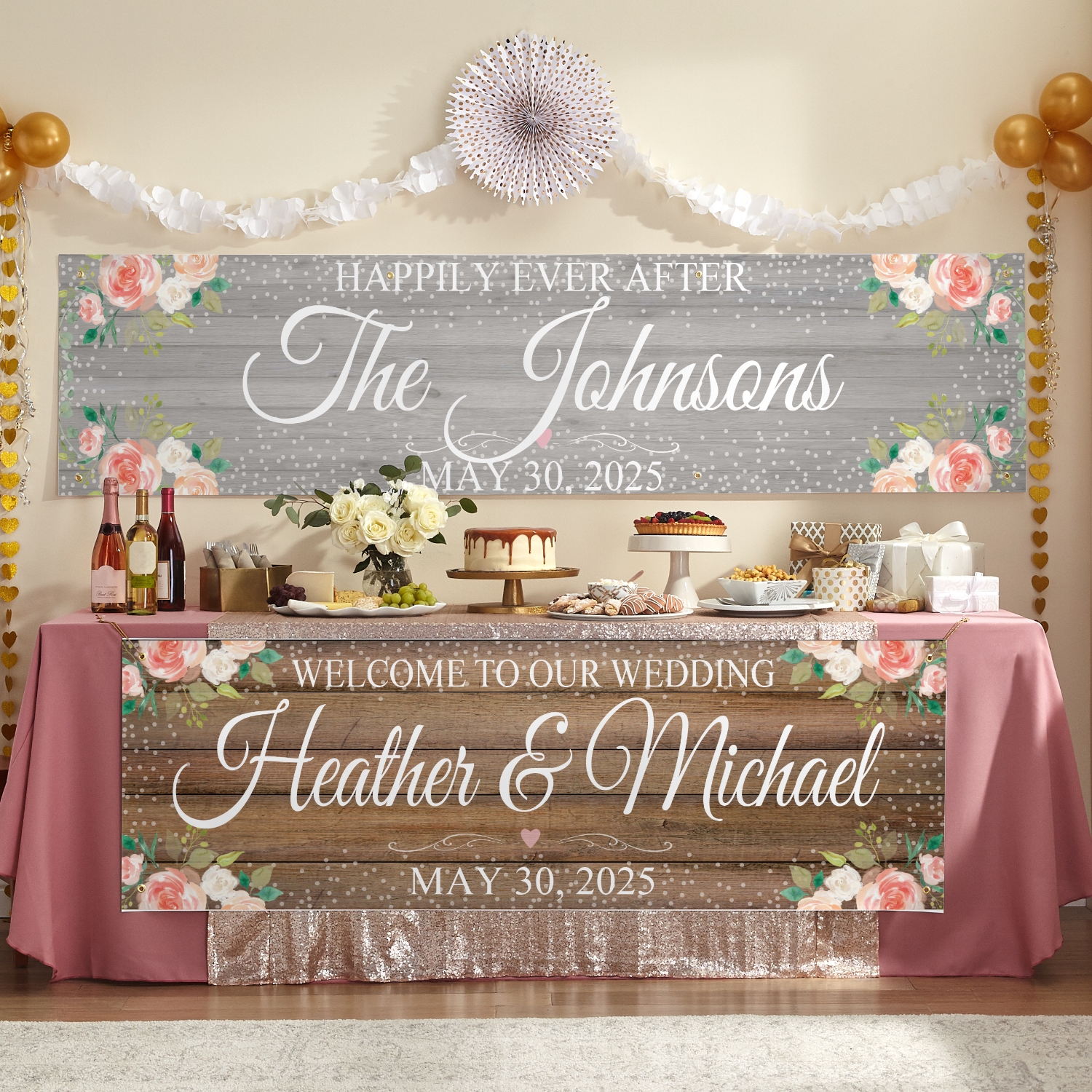 Rustic Floral Celebration Banner