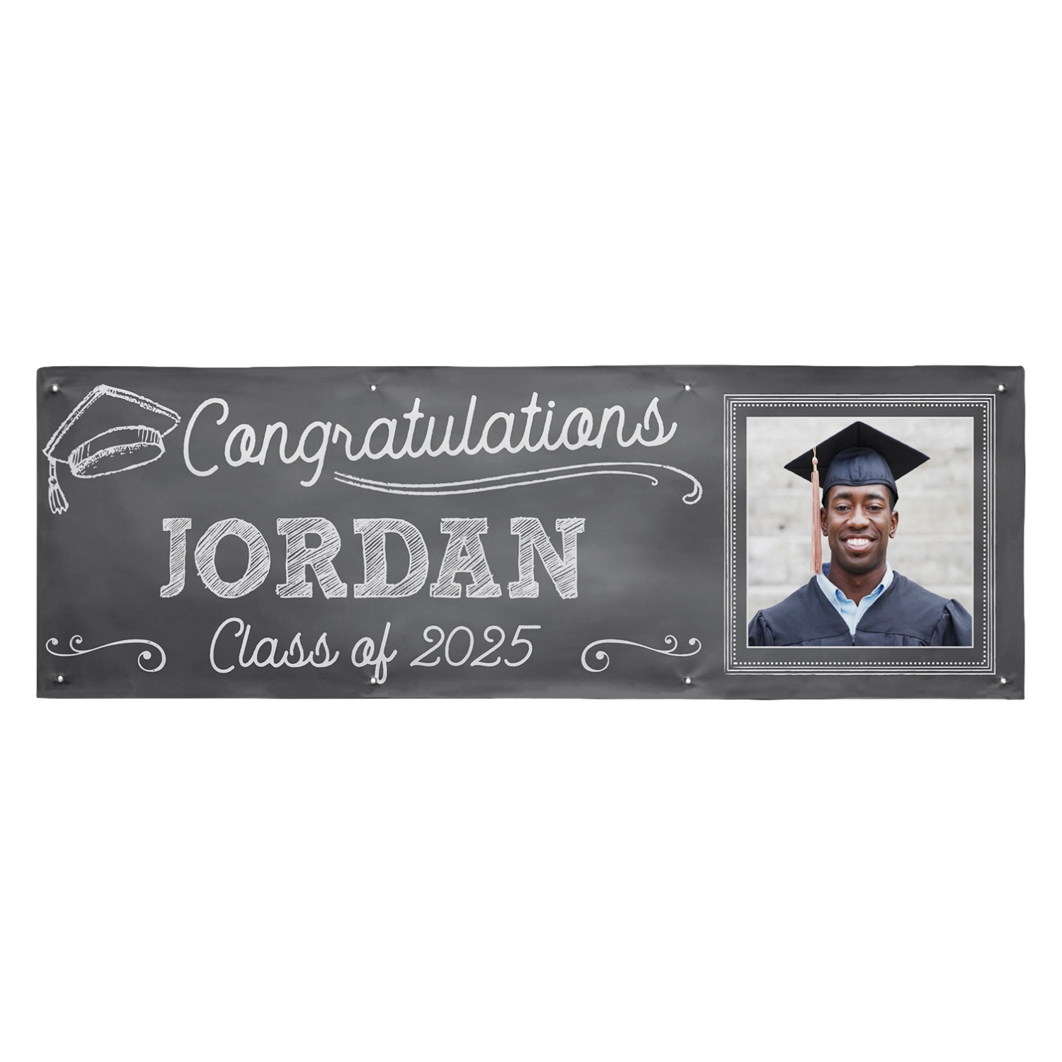 Class Act Graduation Photo Banner - 8 ft, image size:1500x1500