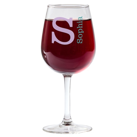 Name & Initial Glassware - Wine Glass