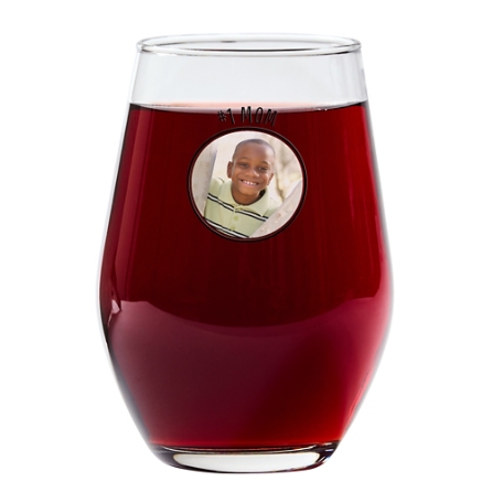 Photo Message Glassware - Stemless Wine Glass