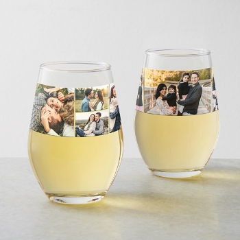 Picture Tile Personalized Wine Glass