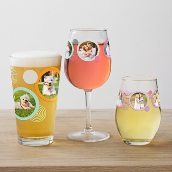 Spiral Photo Personalized Glassware