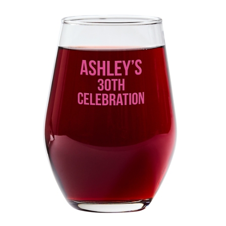 Write Your Own Stemless Wine Glass - Block