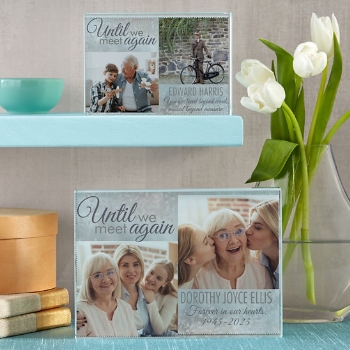 Memorial Photo Personalized Glass Block