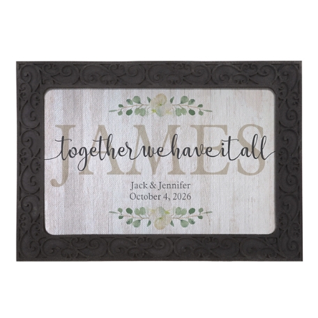 Together We Have It All Doormat with Holder - 17X27