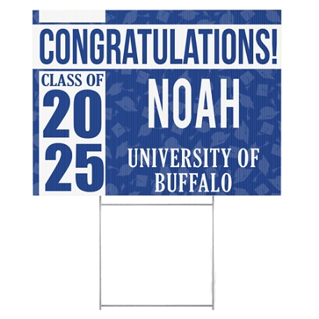 Best in Class Graduation 2 Sided Yard Sign - Blue