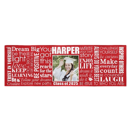 Dream Big Graduation Photo Banner - 8 Ft - Red
