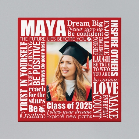 Dream Big Graduation Photo Canvas