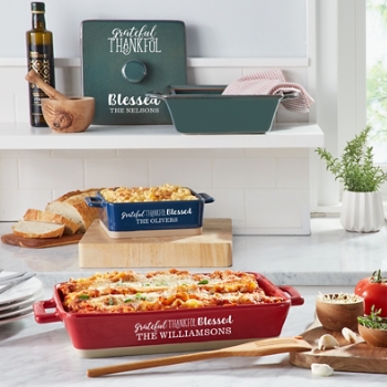 Grateful, Thankful, Blessed Stoneware