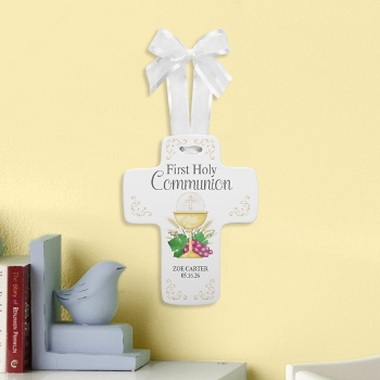 Bread Of Life First Communion Personalized Commemorative Cross
