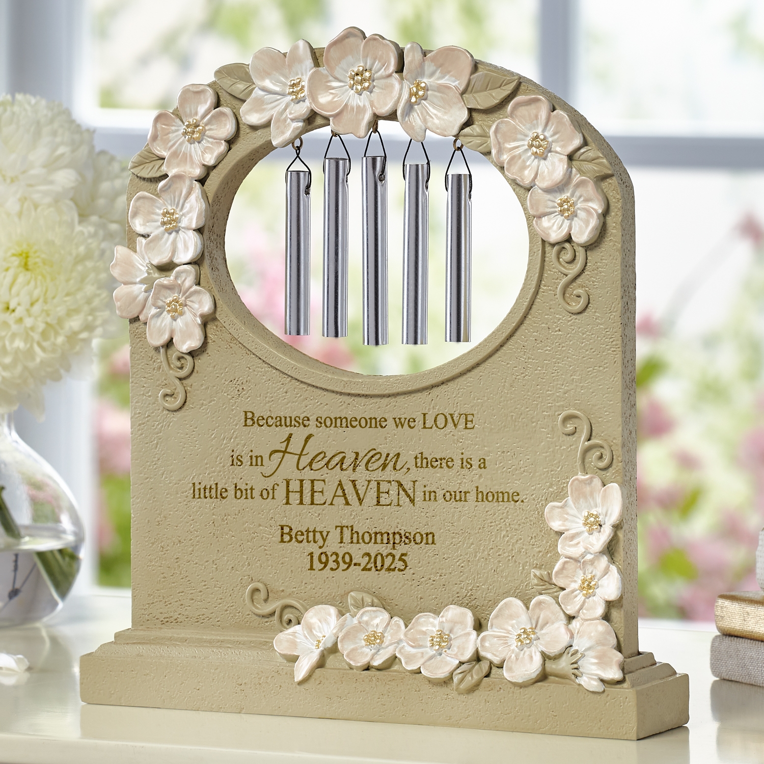 Heavenly Home Desktop Memorial Windchime