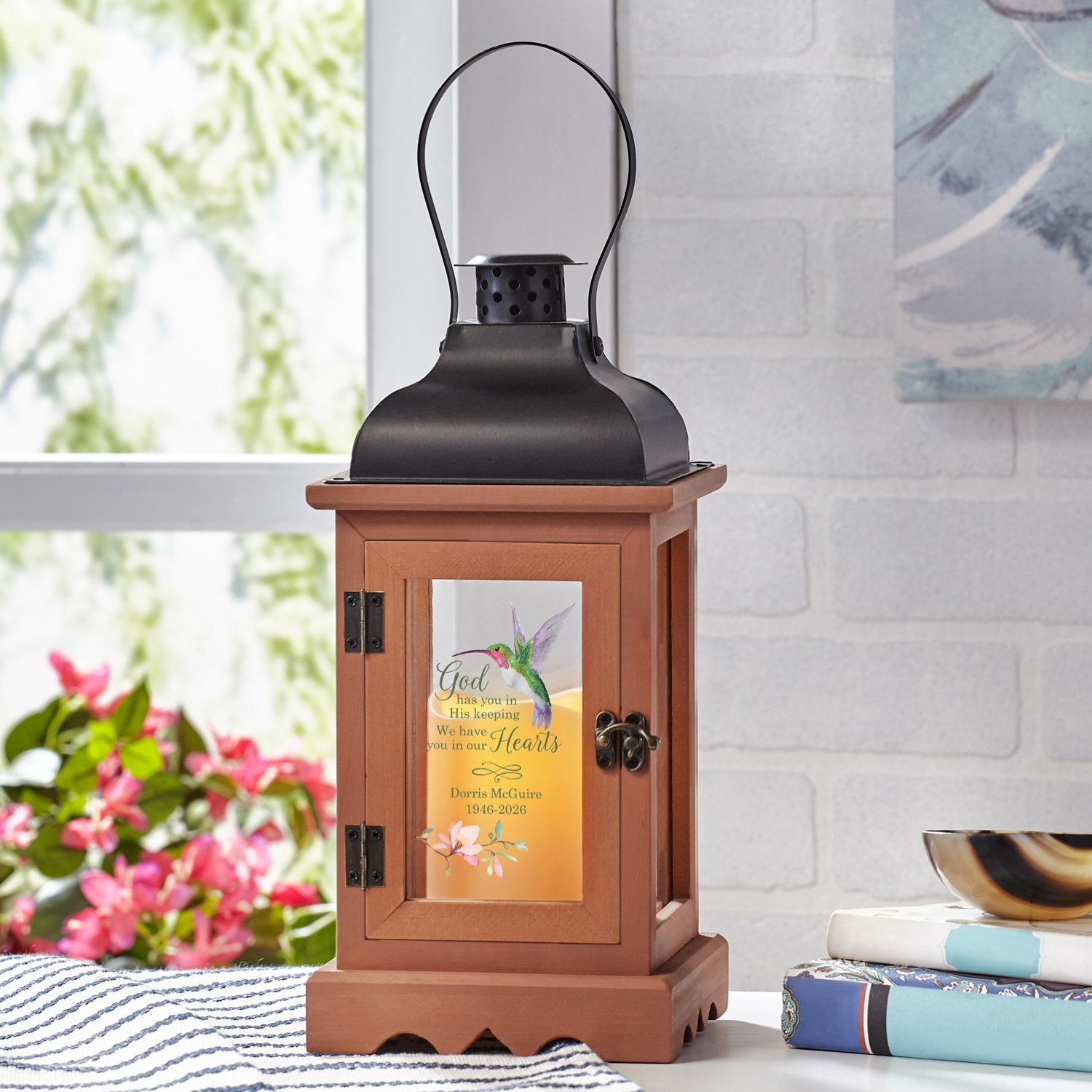 God's Keeping LED Memorial Lantern