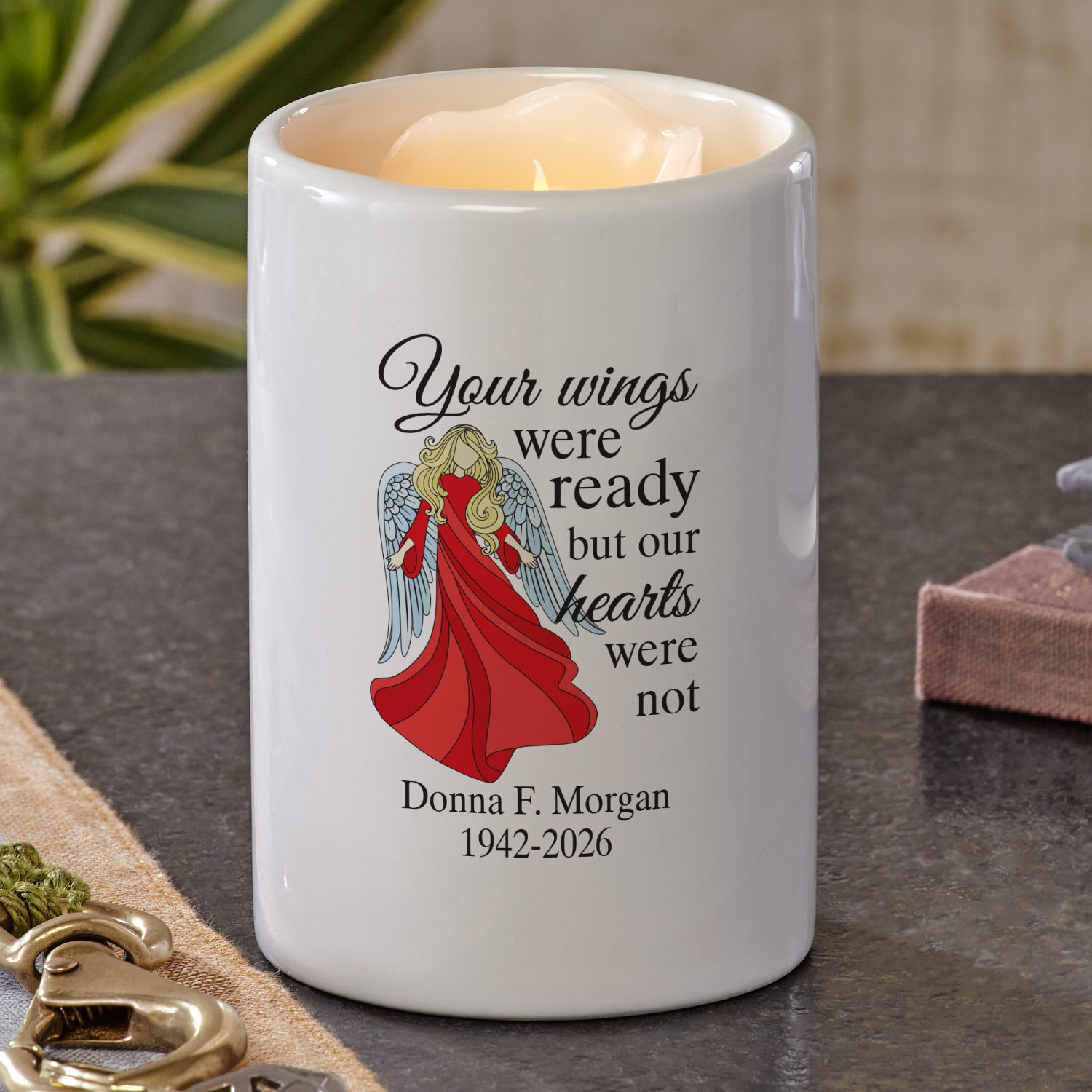 Angel Memorial LED Votive Candle