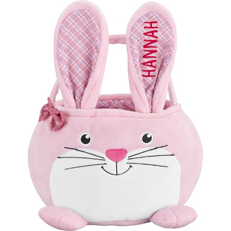 Furry Friend Easter Basket-Pink Bunny