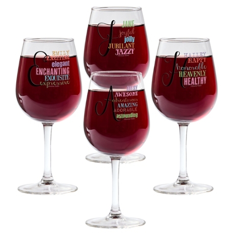 All About Her Wine Glass - Set of 4
