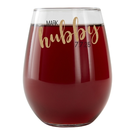 Better Half Stemless Wine Glass - Hubby