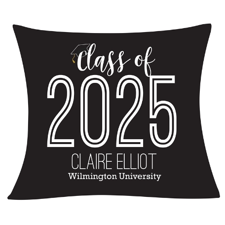 My Proud Year Graduation Pillow - Black