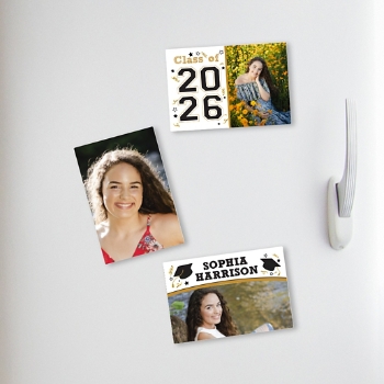 Year Of The Graduate Photo Set of 3 Magnets