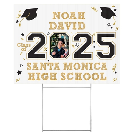 Year Of The Graduate Photo 2 Sided Yard Sign