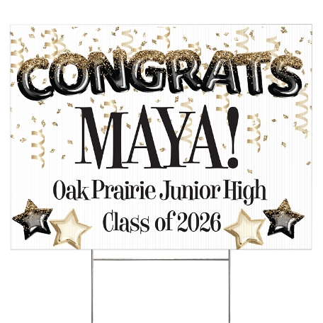 Fly High Graduation 2 Sided Yard Sign