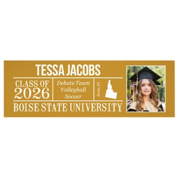 All About The Graduate Photo Canvas - Gold