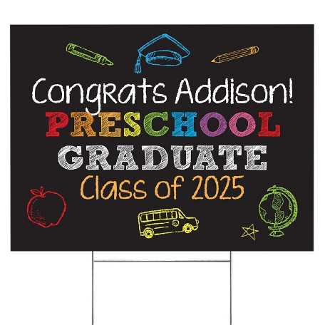 Colorful Celebrations Graduation 2 Sided Yard Sign