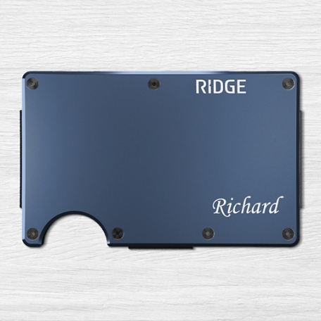 The Ridge® Engraved Aluminum Wallet Script Name