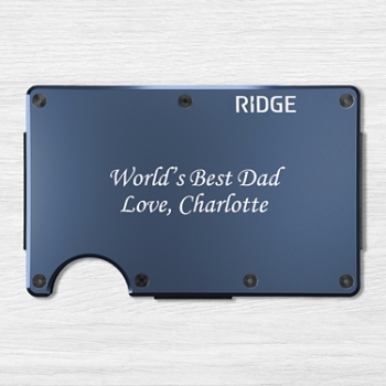 Ridge® Engraved Wallet Script Message