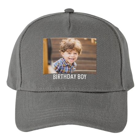 Create Your Own Photo Cap - Gray - 1 Photo