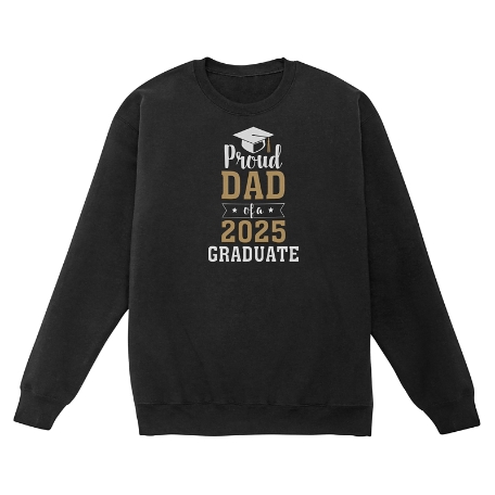 Proud Family Graduation Sweatshirt- Crew - Black - L