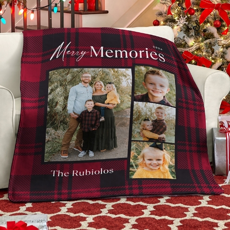 Merry Memories Photo Plush Blanket