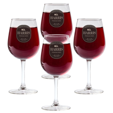Premium Wines Wine Glass -  Gray - Set of (4)
