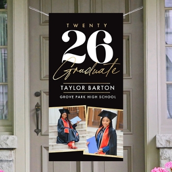 Modern Scholar Graduation Photo Banner